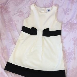 Formal cream and black dress